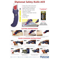 A55 Heavy Duty Safety Knife Rubber Grip